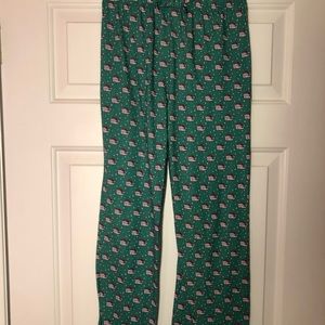 Kids vineyard vines Santa whale pajama pants